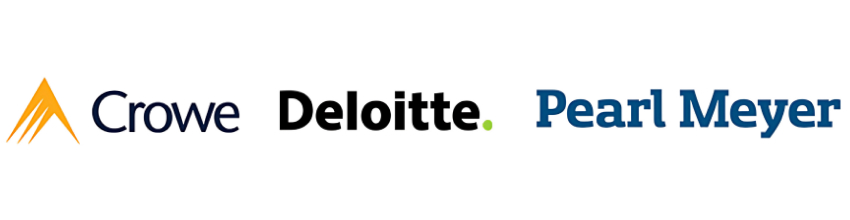 Crowe, Deloitte and Pearl Mayer Logos