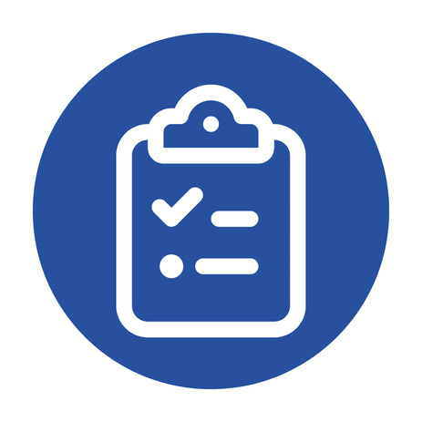 Clipboard with checklist icon